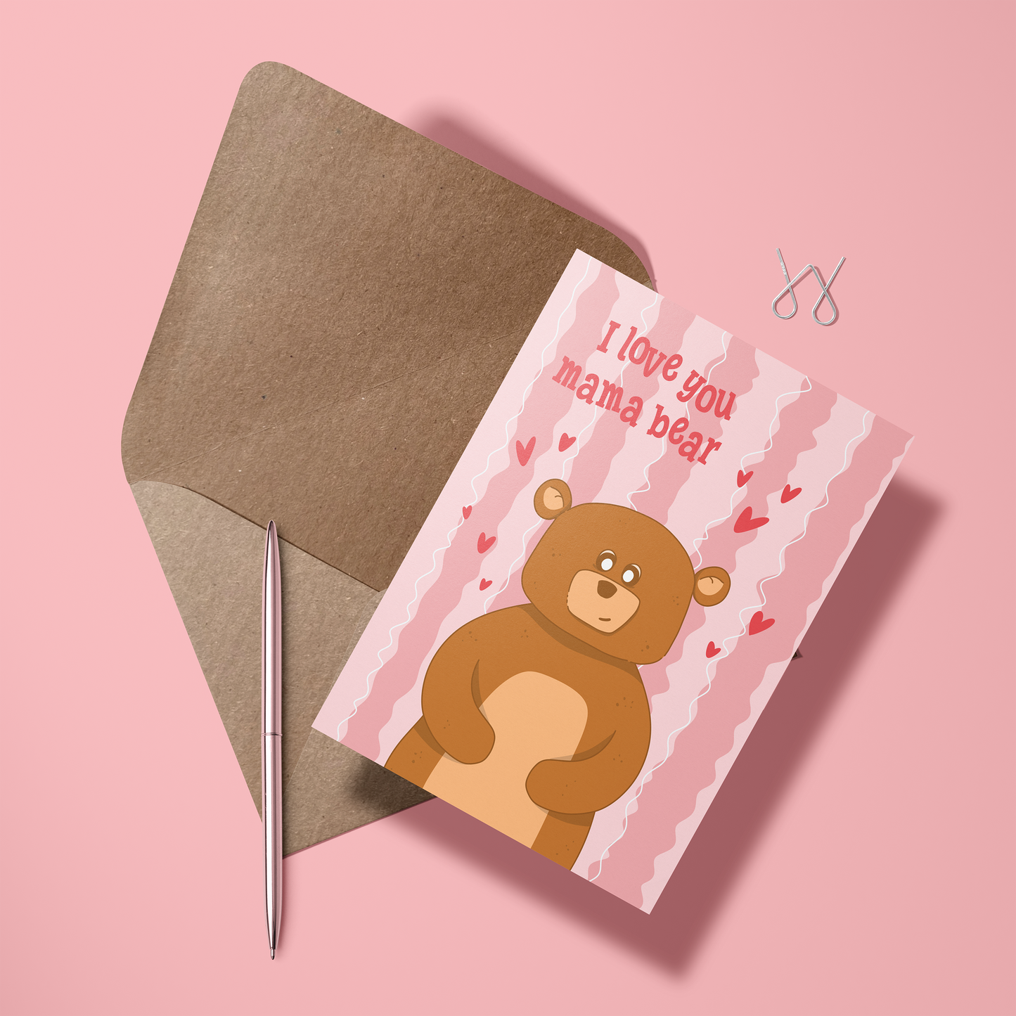 Wenskaart moeder – I love you mama bear