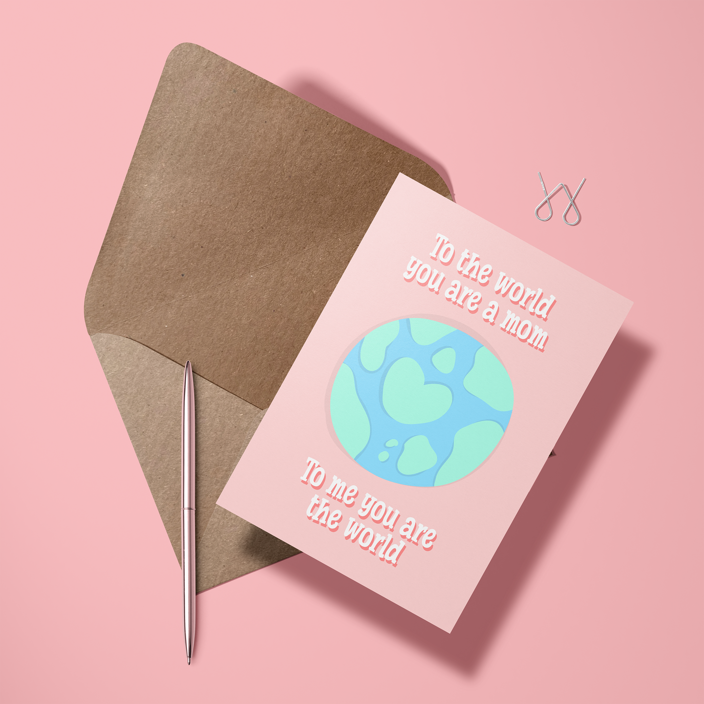 Wenskaart moeder – You are my world mom