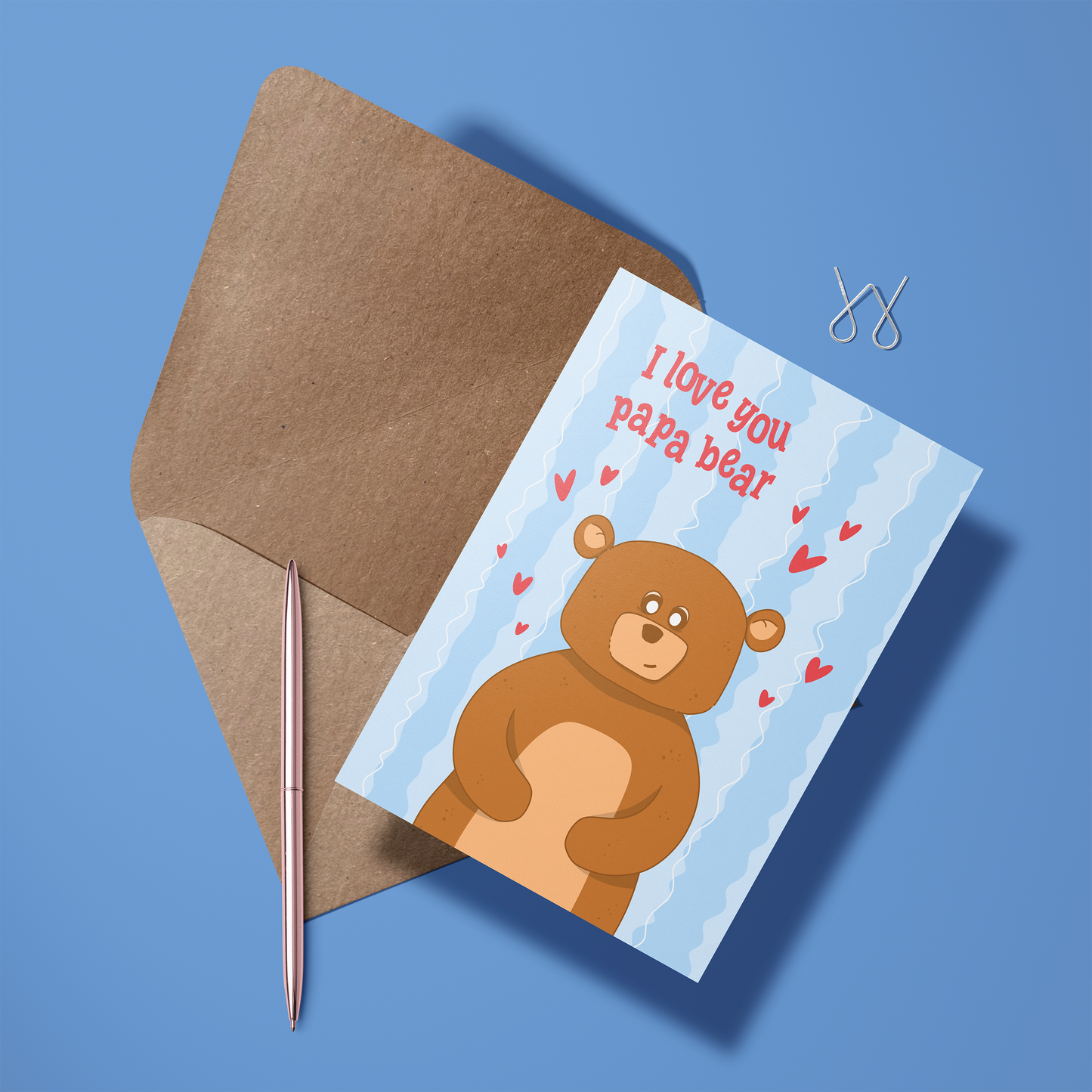 Wenskaart vader - I love you papa bear