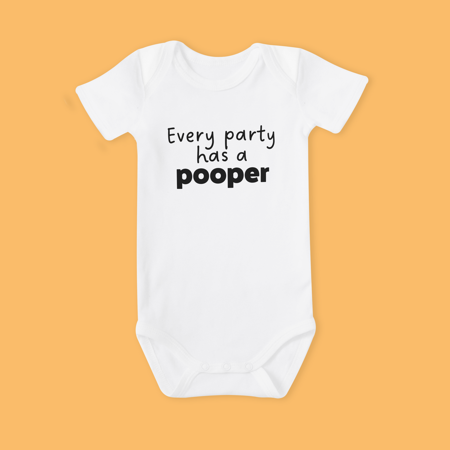 Romper korte mouw met grappige tekst - Party pooper