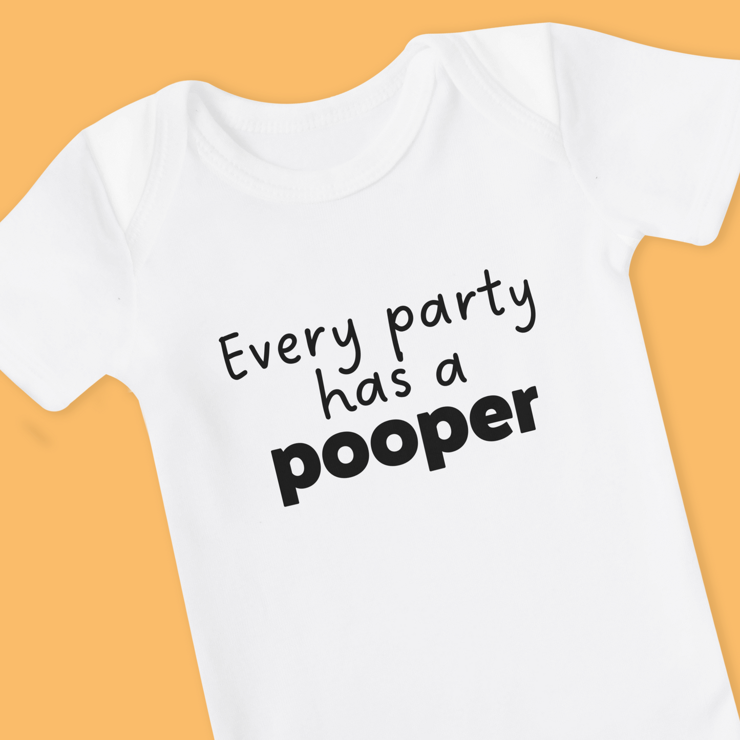 Romper korte mouw met grappige tekst - Party pooper