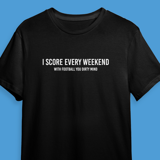 Zwarte T-shirt voetbal fanaten - I score every weekend