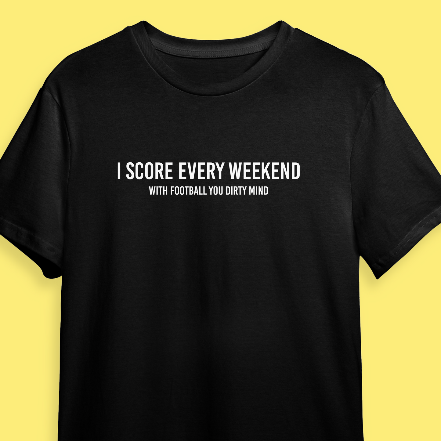 Zwarte T-shirt voetbal fanaten - I score every weekend