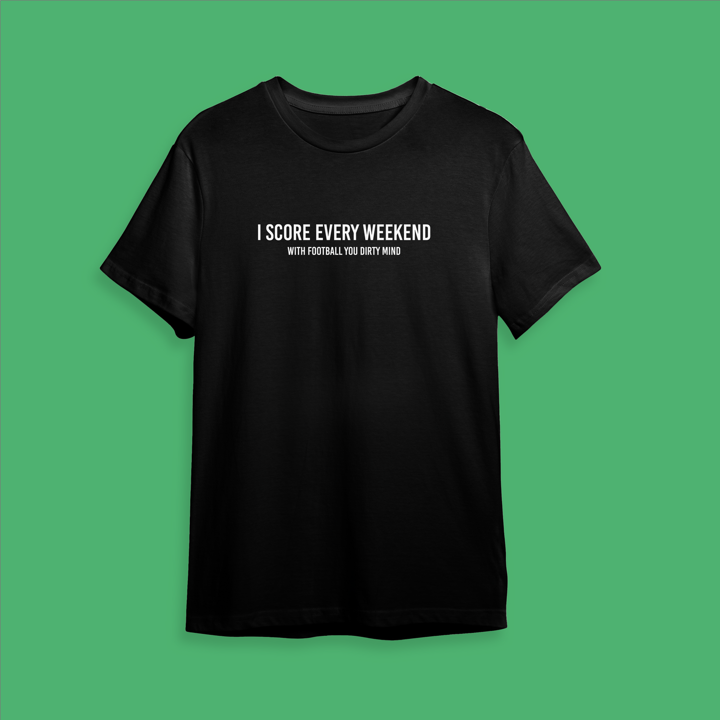 Zwarte T-shirt voetbal fanaten - I score every weekend