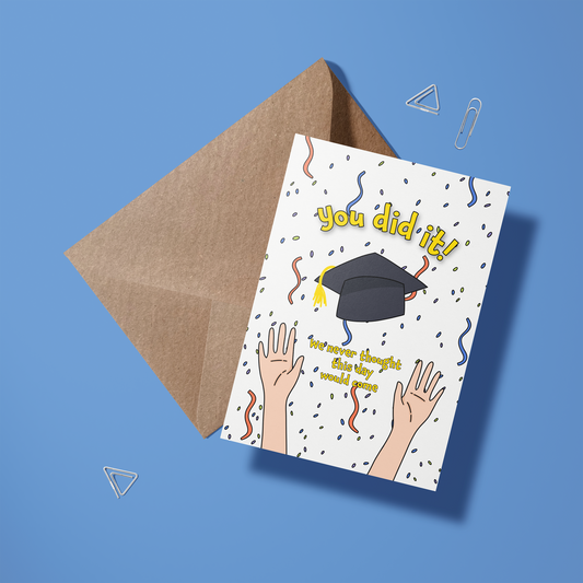 Wenskaart Afstuderen - You did it!